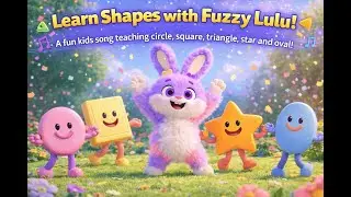 Learn shapes with Fuzzy Lulu! A fun kids song teaching circle, square, triangle, star and oval!