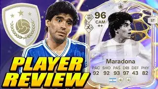 He BREAKS THE GAME COMPLETELY&hellip; 🐐🔥 96 Future Stars Icon Maradona Review! 96 Maradona Player Review!