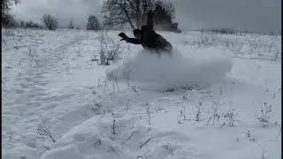 Snowboarding Michigan powder