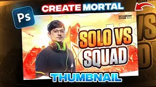 How To Make Pubg Mobile Gaming Thumbnail Design LIke Mortal In Photoshop Tutorial | Speed Art