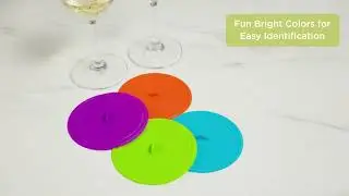 Dome Wine Glass Covers in Asstd Colors by True