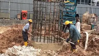 Amazing Basement Excavation Using Bored Piles &ndash; Full Process Revealed!