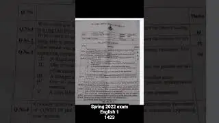spring 2022 code 1423 English 1 #exam #preparation#aiou #guesspaper