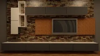Modern tv unit design part 1 using (casework) revit architecture