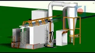 automatic spraying pretreatment system powder coating plant for aluminum profile