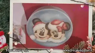 Tutorial aerografia Minnie e Topolino realizzato da Maria Principessa su pasta di zucchero Emy.