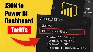 How to Create Power BI Dashboard Importing JSON to Tariff Data