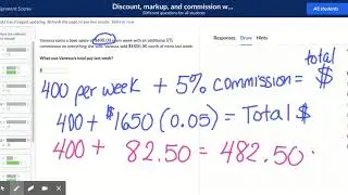 Discount, markup, and commission word problem #2