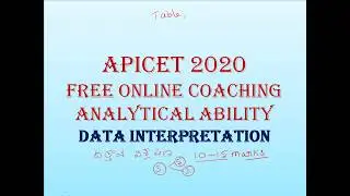 APICET 2020 DATA INTERPRETATION