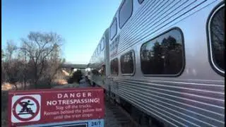 Train Meet at Woodbridge! VRE P303 meets Amtrak P053 on 1/12/26 w/Awesome Hornshow from P053!