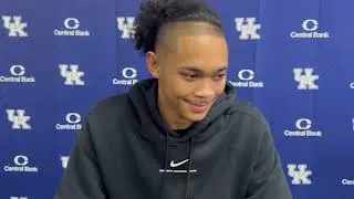 Kentucky Wildcats Brandon Garrison, Jaland Lowe, & Mo Dioubate - Indiana Postgame