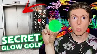 I Found a SECRET Glow in the Dark MINI GOLF Course! (HOLE IN ONES)