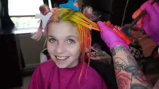 Sunset Neon Hair Color Tutorial