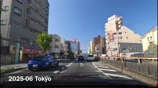 🚗☀️Japan Drive in Tokyo - Ueno Morning June 2025 #driving #japan #tokyo #roadnoise #4K