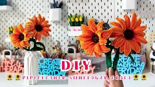 Diy Sunflower🌻|Diy Easy Sunflower Craft With Pipe Cleaners|🌻Step By Step Pipe Cleaner Craft🌻|youtube