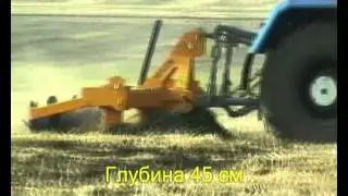 Глубокорыхлитель Gascon SS-5SR с трактором Т-150.wmv