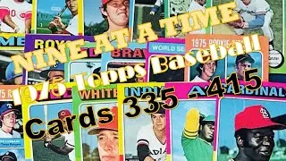 1975 Topps Baseball cards 335 to 415