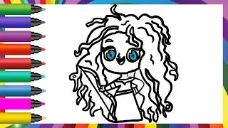 Drawing Disney princess Merida from Brave👩🏻&zwj;🦰🏹🎯🏴󠁧󠁢󠁳󠁣󠁴󠁿| Drawing & Coloring For Kids  Disney Princess