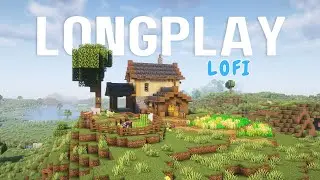 Minecraft Relaxing Longplay with Lofi - Cozy Farm House on a Hill (No Commentary)