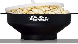 The Original Proper Popper Microwave Popcorn Popper, Silicone Popcorn Maker, Collapsible Bowl BPA F