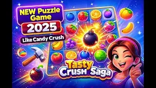 Tasty Crush Saga Gameplay | New Fruit Match 3 Puzzle Game 2025 | Like Candy Crush Saga