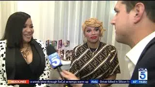 Salt-N- Pepa reveal their new make-up line to KTLA