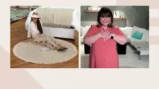 Peace Love World Hand Braided Fringe 5-Foot Round Rug on QVC