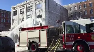 RAW: Firefighters continue work at M's Pub on Sunday