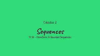Sequences - Calculus 2 (11.1d)
