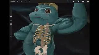 Drawing | Machop p2 ft. pokemon card, first gen, landscape, skeleton, muscle