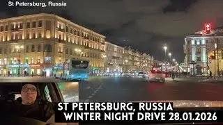 St Petersburg Night Drive. Reaching 100,000km on My Car | 28.01.2026