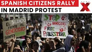 Spanish Citizens Rally for Palestinian Support During General Strike in Madrid | NewsX