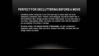 How Secure Storage Units Manchester Can Help During