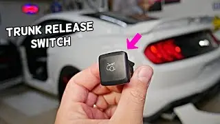 FORD MUSTANG TRUNK RELEASE SWITCH REPLACEMENT REMOVAL, MUSTANG GT ECO BOOST 6G