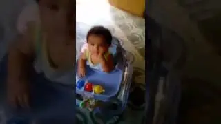 Nash Xander enjoying his walker. So cute.