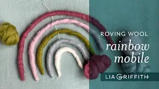 🌈 How to Make an Easy DIY Rainbow Needle Felted Wool Mobile