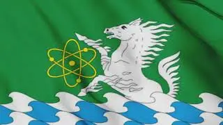 Yuzhnoukrainsk (ukraine) flag waving animation / free 4k stock footage