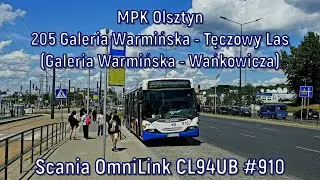 MPK Olsztyn - Scania OmniLink CL94UB #910, linia 205