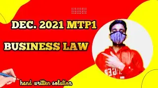DEC./OCT. MTP 1 2021 LAW CA FOUNDATION SOLUTION|| hand written solution of law MTP 1 2021 ca foundn.