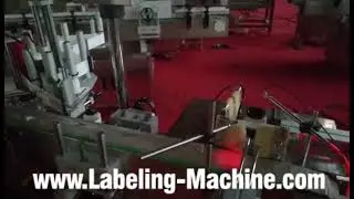 Automatic square glass bottle four sides full wrap labeling machine 4 sides sticker labeling line