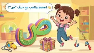 لعبة حرف الصاد (ص) 🎯 | تعلم صوت حرف ص مع الحركات + شكل الحرف أول وسط آخر!