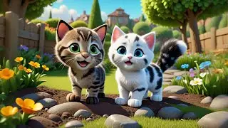 Four Little Kittens Say Meow Meow Meow | Kitten Song for Kids | Counting & Animal Sounds Rhyme