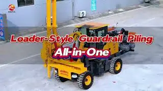 Highway guardrail pile driver#guardrail