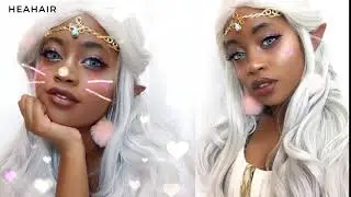 HEAHAIR Silver Synthetic Lace Front Wig HS3002