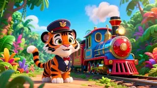 Baby Tiger&rsquo;s Train Song 🐯🚂 | Learn Numbers & Fun Songs for Kids | Preschool Educational Video
