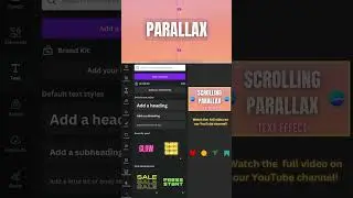 How to Create a Scrolling Parallax Text Animation in Canva - Tutorial