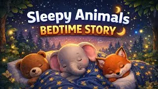 Sleepy Animals Bedtime Story  | Animated Bedtime Story for Children to Fall Asleep