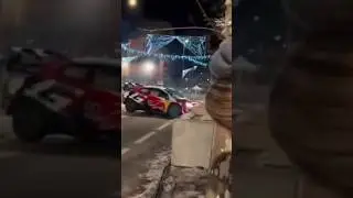 Ogier scratches his newly painted GR Yaris Rally1 in Gap. 📹 mathis #france #ogier #rally #toyota