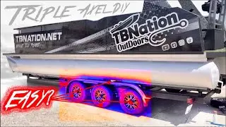 I built a triple axle pontoon trailer from scratch! ￼(Trash to Treasure)