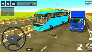 BUS SIMULATOR INDONESA || Bus🚌 Driving👮&zwj;♂️ City euro Coach bus Simulator 🔥-Android Gameplay Bus 2024